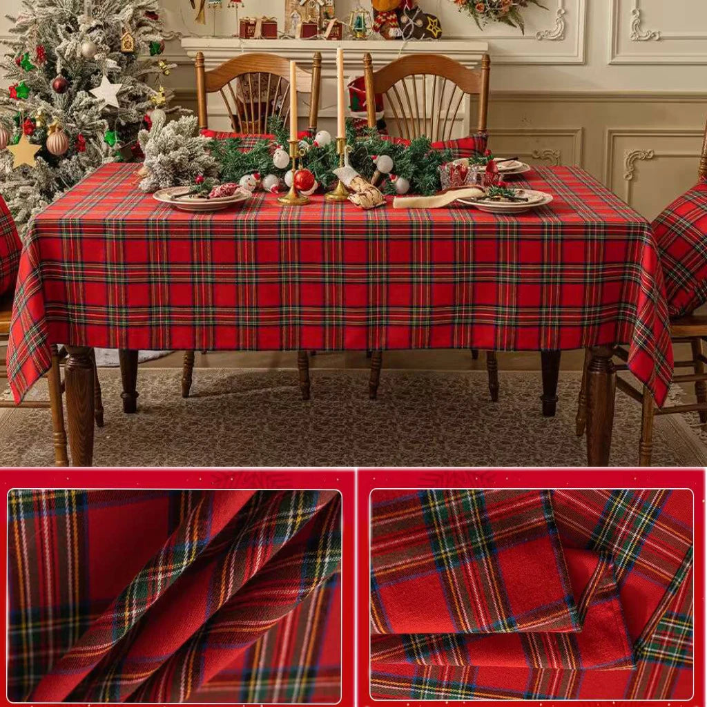 Christmas Checkered tablecloth (Rectangular)