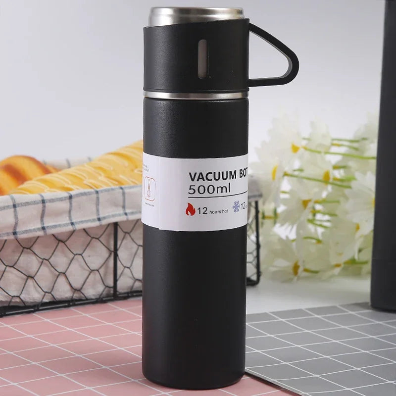 Vacuum Flasks & Thermoses Set Thermos for Hot Water Bottle Drinkware, Stainless Steel 500ml Thermal Cold