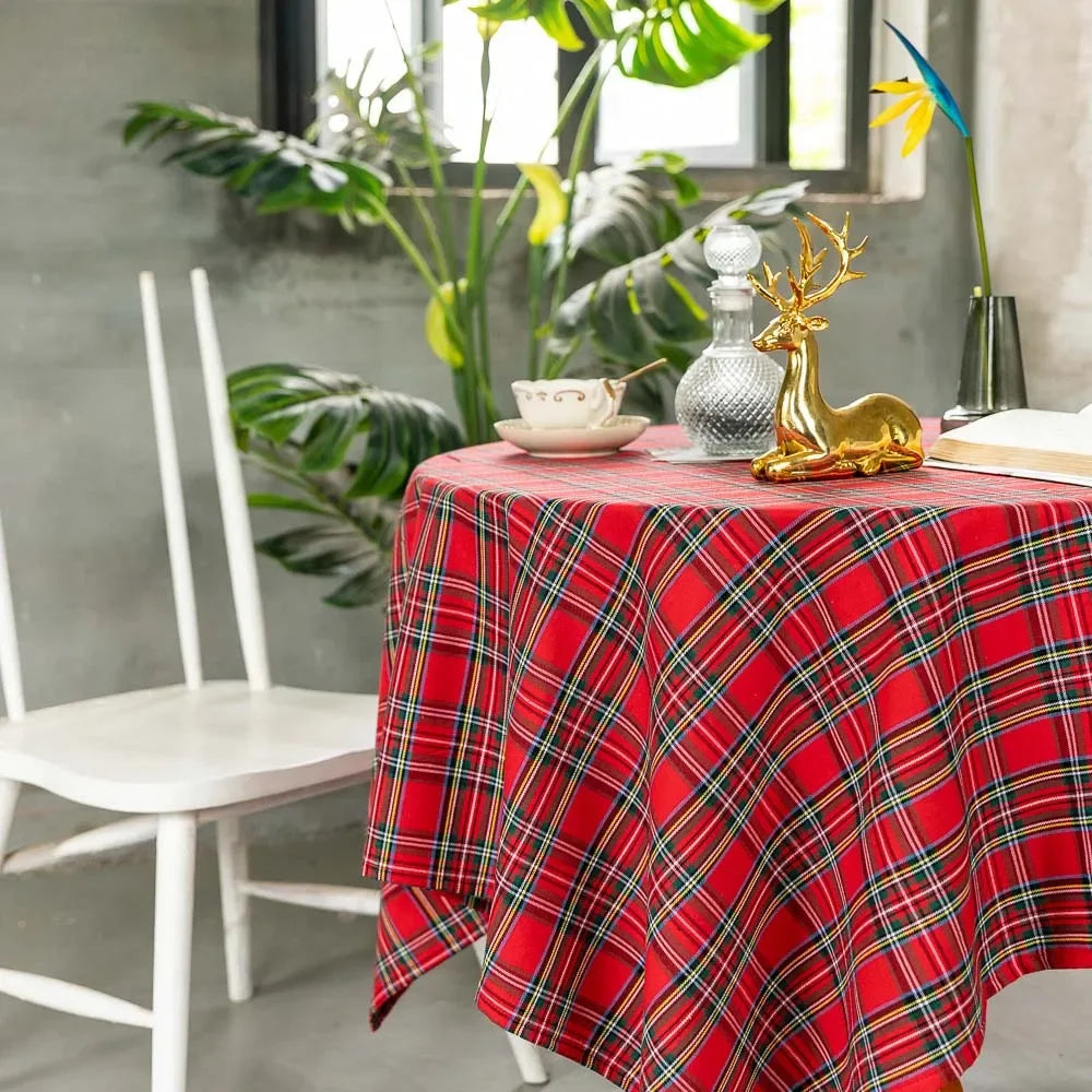 Christmas Checkered tablecloth (Rectangular)