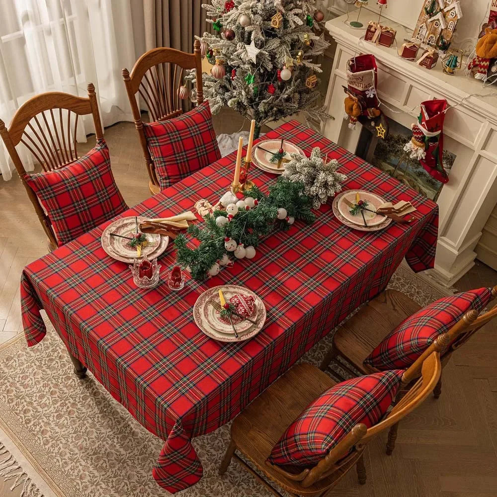 Christmas Checkered tablecloth (Rectangular)