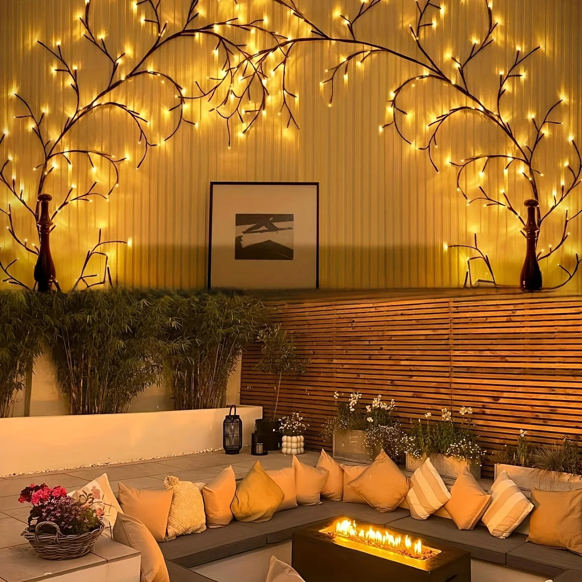 96LEDS Bendable Willow Vine Lights